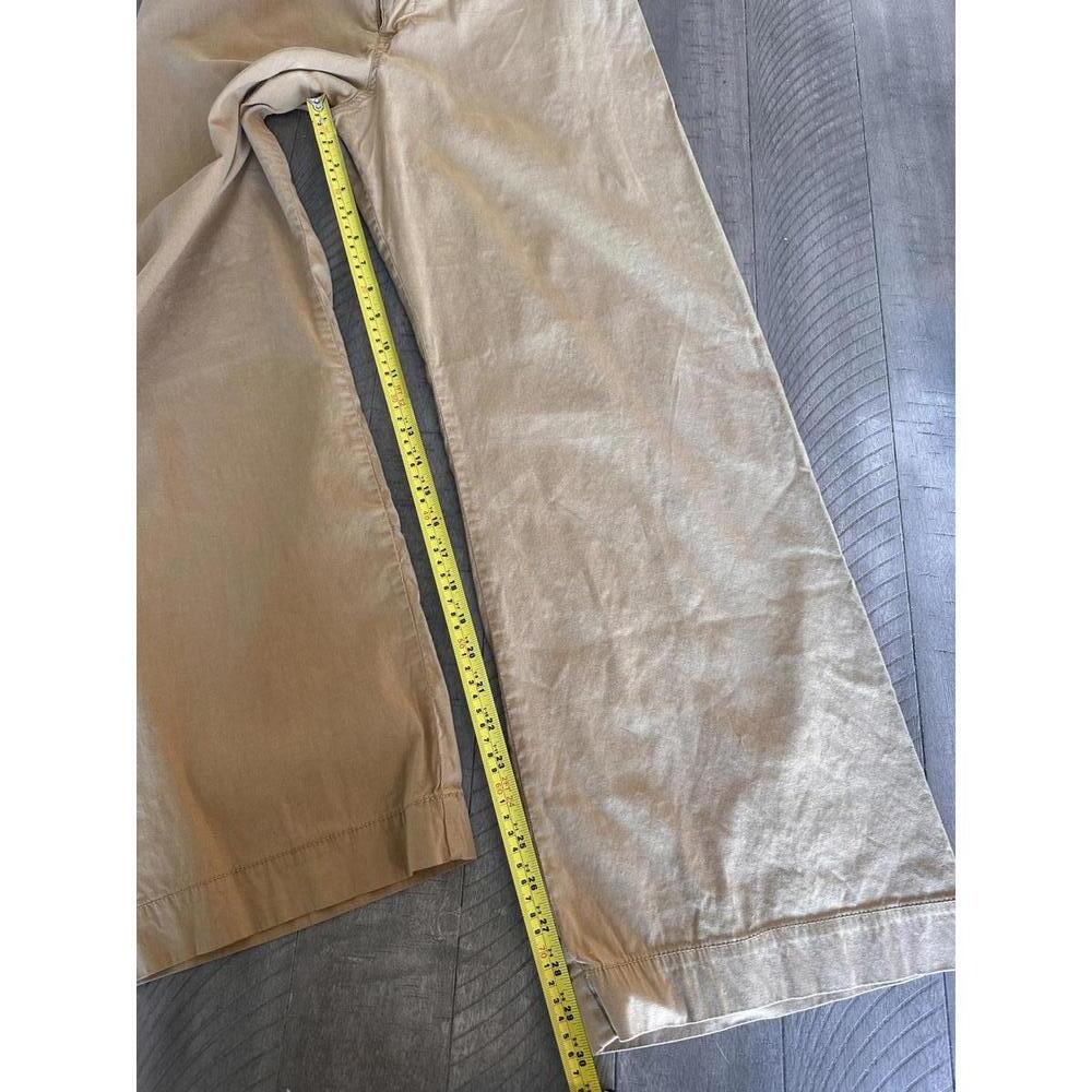 Anthropologie Maeve The Colette Linen Blend Full Length Wide-Leg Pants Size 32 - Picture 8 of 12